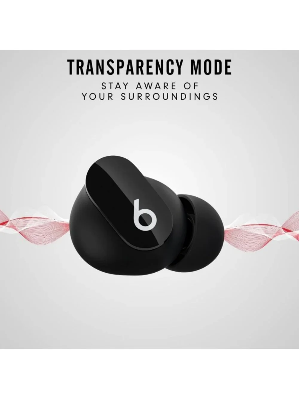 Replacement Single Right Earbud for Studio Wireless Earbuds - Black, Compatible